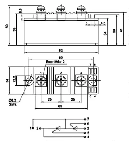 МТТ160-16 модуль тиристорный фото 3