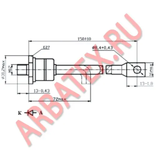 ДЧ151-80Х-09-4 диод фото 3