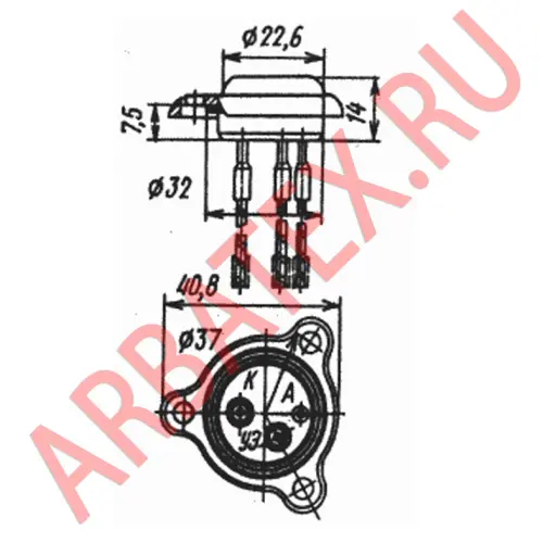 КУ203Ж тиристор фото 3