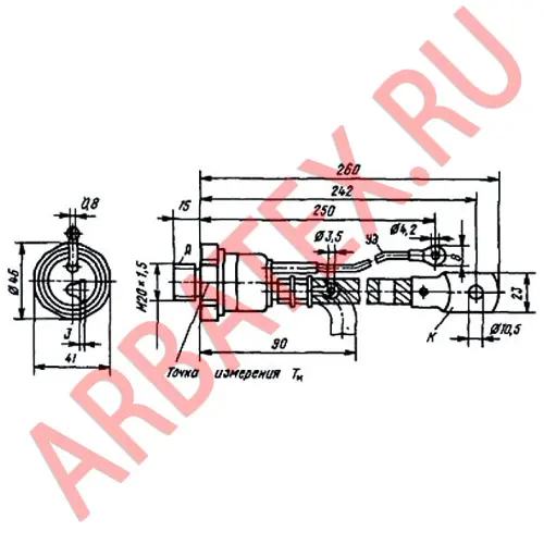 Т15-160-7-425 тиристор фото 3