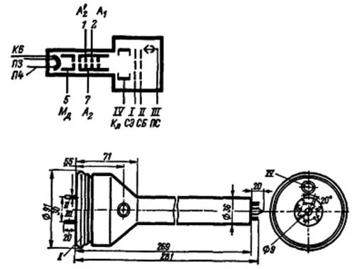 ЛН16 трубка электронно-лучевая фото 2