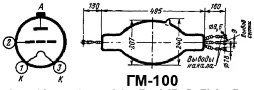 ГМ-100 радиолампа фото 3