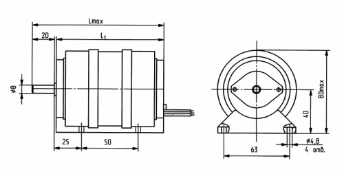 ДАТ75-25 электродвигатель фото 3 ДАТ75-25 электродвигатель фото 3